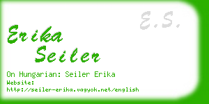 erika seiler business card